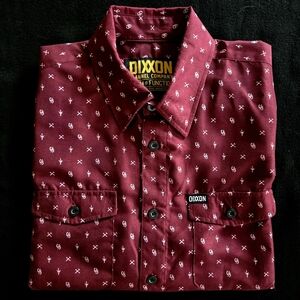 Dixxon Flannel Company 2017 OG Lowrider Party Shirt Men's Large Burgundy Red EUC